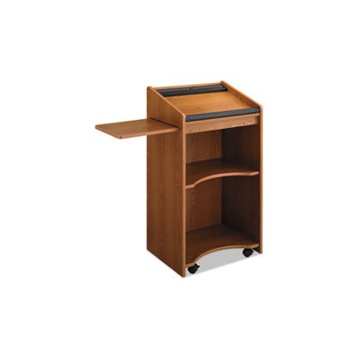 Executive Mobile Lectern, 25-1 / 4w x 19-3 / 4d x 46h, Medium Oak