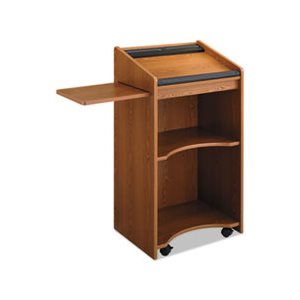Executive Mobile Lectern, 25-1 / 4w x 19-3 / 4d x 46h, Medium Oak