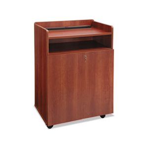 Executive Mobile Presentation Stand, 29-1 / 2w x 20-1 / 2d x 40-3 / 4h, Cherry