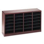 Wood / Fiberboard E-Z Stor Sorter, 24 Sections, 40 x 11 3 / 4 x 23, Mahogany