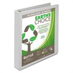 Earth's Choice Biobased Round Ring View Binder, 1" Cap, White