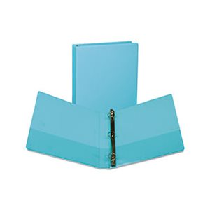 Fashion View Binder, Round Ring, 11 x 8-1 / 2, 1" Capacity, Turquoise, 2 / Pack