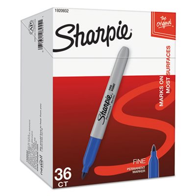 ETS SHARPIE, FINE POINT BLUE 36 / PK