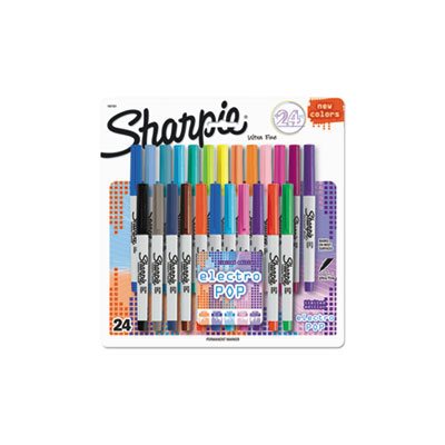 Ultra Fine Electro Pop Marker, Assorted Colors, 24 / Set