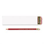 Col-Erase Pencil w / Eraser, Scarlet Red Lead / Barrel, Dozen