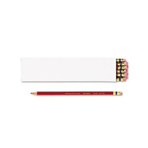 Col-Erase Pencil w / Eraser, Scarlet Red Lead / Barrel, Dozen