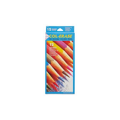 Col-Erase Pencil w / Eraser, 12 Assorted Colors / Set