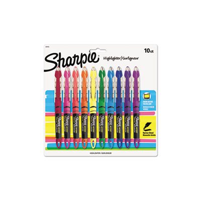 Accent Liquid Pen Style Highlighter, Chisel Tip, Assorted, 10 / Set