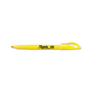 Accent Pocket Style Highlighter, Chisel Tip, Yellow, Dozen