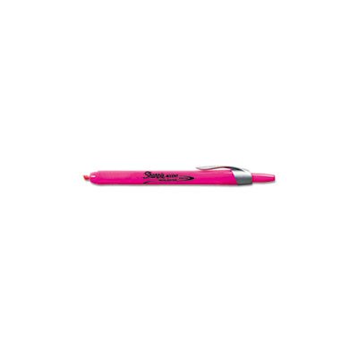 Accent Retractable Highlighters, Chisel Tip, Fluorescent Pink, Dozen