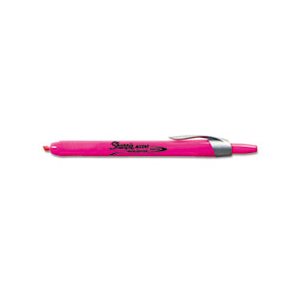 Accent Retractable Highlighters, Chisel Tip, Fluorescent Pink, Dozen