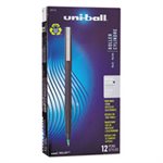 Roller Ball Stick Dye-Based Pen, Green Ink, Micro, Dozen