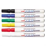 uni-Paint Markers, Fine Point, Assorted, 6 / Set