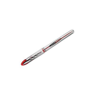 VISION ELITE Roller Ball Stick Waterproof Pen, Red Ink, Bold