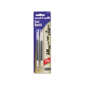 Refill for uni-ball Signo Gel 207, Medium, Black Ink, 2 / Pack