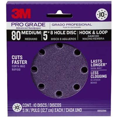 SANDING DISC, 5", 80 GRIT, PROGRADE