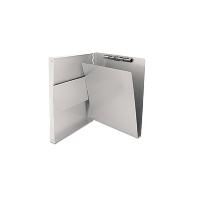 Snapak Aluminum Side-Open Forms Folder, 1 / 2" Clip, 8 1 / 2 x 12 Sheets, Silver