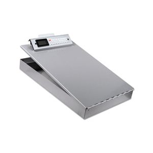 Redi-Rite Aluminum Storage Clipboard, 1" Clip Cap, 8 1 / 2 x 12 Sheets, Silver