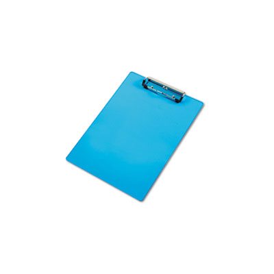 Acrylic Clipboard, 1 / 2" Capacity, Holds 8-1 / 2w x 12h, Transparent Blue