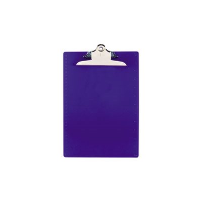 Recycled Plastic Clipboards, 1" Clip Cap, 8 1 / 2 x 12 Sheets, Blue