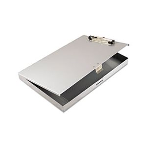 Tuffwriter Recycled Aluminum Storage Clipboard, 1 / 2" Clip, 8 1 / 2 x 12, Gray