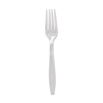 GUIDEWARE HEAVYWEIGHT PLASTIC FORKS,CLEAR 1000 / CS