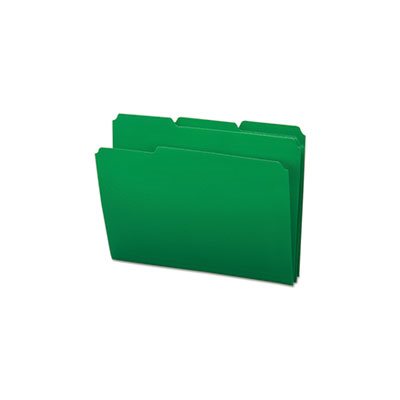 Waterproof Poly File Folders, 1 / 3 Cut Top Tab, Letter, Green, 24 / Box