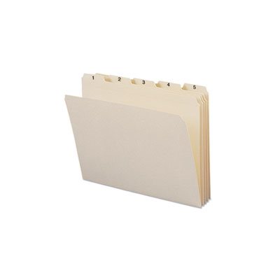 Indexed File Folders, 1 / 5 Cut, Indexed 1-31, Top Tab, Letter, Manila, 31 / Set