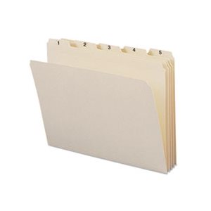 Indexed File Folders, 1 / 5 Cut, Indexed 1-31, Top Tab, Letter, Manila, 31 / Set