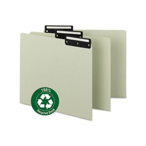 Recycled Tab File Guides, Blank, 1 / 3 Tab, Pressboard, Letter, 50 / Box