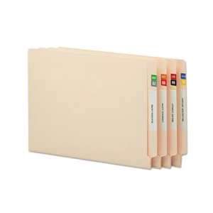 Monthly End Tab File Folder Labels, Assorted Colors, 250 per Month, 3000 / Box