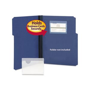 Self-Adhesive Poly Pockets, Top Load, 4 1 / 16 x 3, Clear, 100 / Box