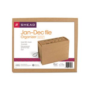 Jan-Dec Indexed Expanding Files, 12 Pockets, Letter, Kraft