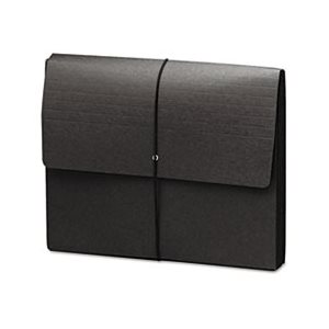 Extra-Wide Five" Exp Wallets, 12 3 / 8 x 10, Black, 10 / Box