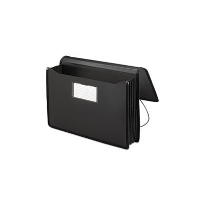 Poly Premium Wallets, 5 1 / 4" Exp, Legal, Black