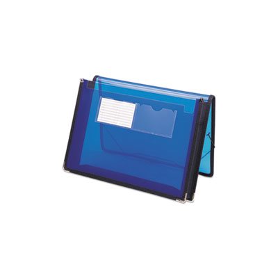 2" Exp Ultracolor Wallet, Poly, Letter, Translucent Blue