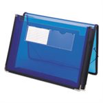 2" Exp Ultracolor Wallet, Poly, Letter, Translucent Blue