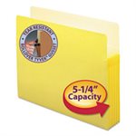 5 1 / 4" Exp Colored File Pocket, Straight Tab, Letter, Yellow