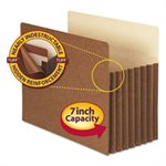 7" Exp Pocket with Tyvek, Straight, Letter, Manila / Redrope, 5 / Box