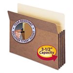 3 1 / 2" Exp File Pocket, Straight Tab, Letter, Manila / Redrope, 50 / Bx