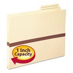 1" Exp File Pocket, 2 / 5 Tab, Letter, Manila