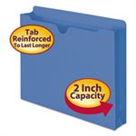 Colored File Jackets with Reinforced Double-Ply Tab, Letter, 11 Pt, Blue, 50 / Box