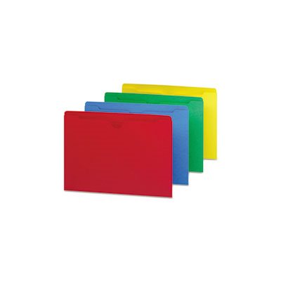 Colored File Jackets w / Reinforced 2-Ply Tab, Letter, Assorted, 100 / Box