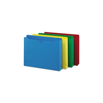 Colored File Jackets w / Reinforced 2-Ply Tab, Letter, Assorted Colors, 50 / Box