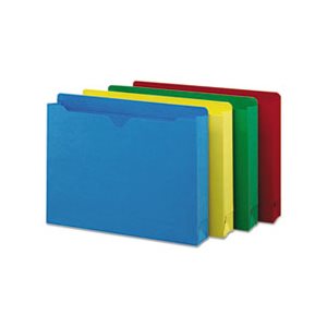 Colored File Jackets w / Reinforced 2-Ply Tab, Letter, Assorted Colors, 50 / Box