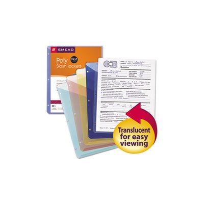 Organized Up Poly Slash Jackets, Letter, Assorted, 5 / Pack