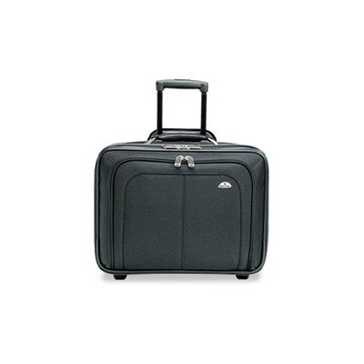 Mobile Office Rolling Notebook Case, Nylon, 17 1 / 2 x 9 x 14, Black