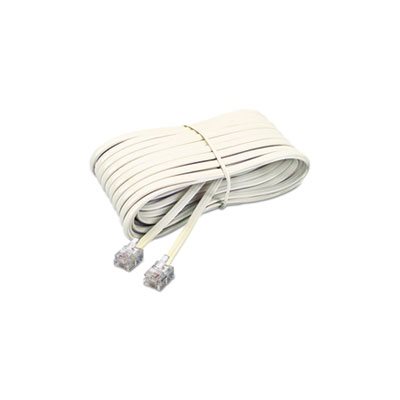 Telephone Extension Cord, Plug / Plug, 25 ft., Ivory