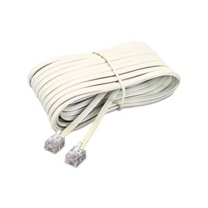 Telephone Extension Cord, Plug / Plug, 25 ft., Ivory