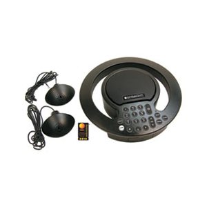 Aura SoHo Plus Conference Phone, 3 Built-In / 2 External Microphones, Black